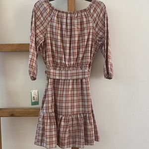 Copper Key Plaid Dress